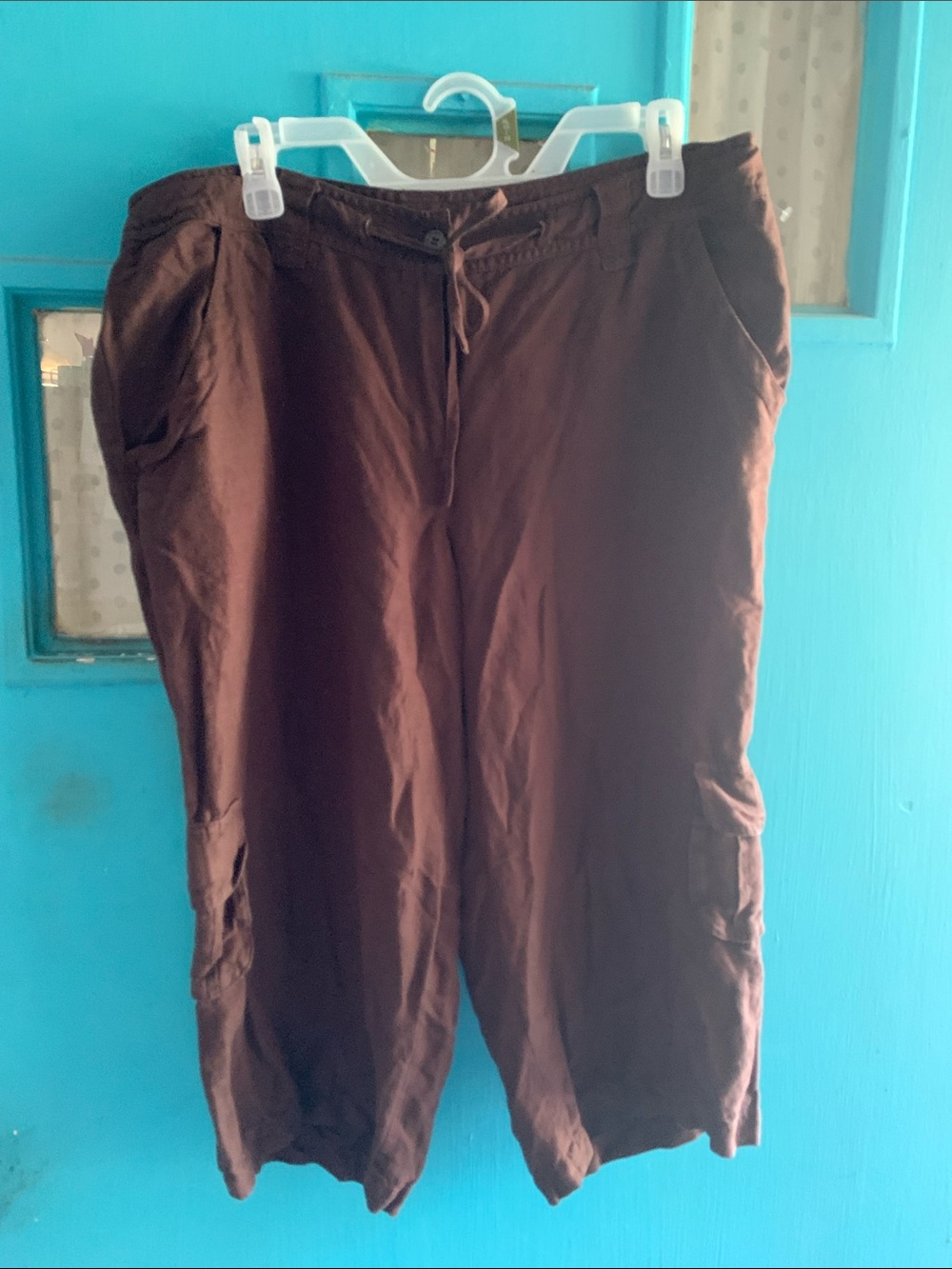 Lane Bryant Women’s Casual Brown Drawstring Cargo Pants Sz 14/16